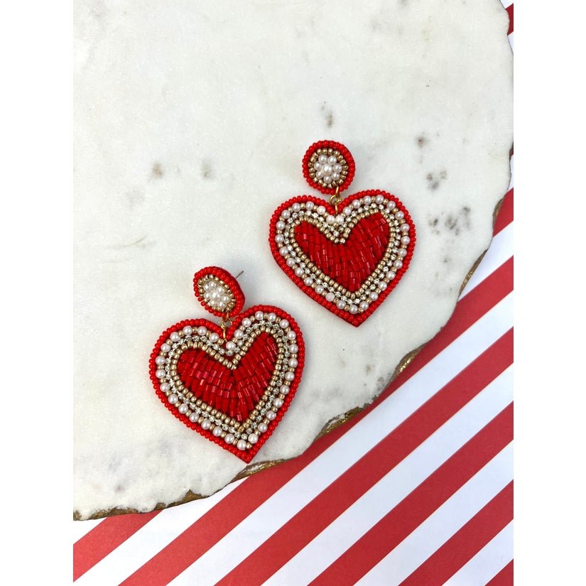 Love & Hearts Earrings - Juli's Wearable Art