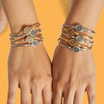 Luca & Danni "Leave Your Stamp" Initial Bangle Bracelets - Juli's Wearable Art