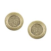 Marjorie Baer Large Circular Frame with Crinkle Center Clip Earring - Juli's Wearable Art