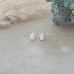 Maui Studs - White Opalite (Turtles) - Juli's Wearable Art