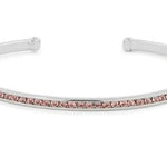 Maya J - White Gold & Crystal Birthstone Cuff Bracelets - Juli's Wearable Art