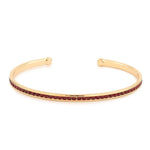 Maya J - Yellow Gold & Crystal Birthstone Cuff Bracelets - Juli's Wearable Art