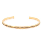 Maya J - Yellow Gold & Crystal Birthstone Cuff Bracelets - Juli's Wearable Art
