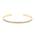Maya J - Yellow Gold & Crystal Birthstone Cuff Bracelets - Juli's Wearable Art