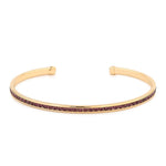 Maya J - Yellow Gold & Crystal Birthstone Cuff Bracelets - Juli's Wearable Art