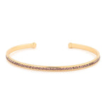 Maya J - Yellow Gold & Crystal Birthstone Cuff Bracelets - Juli's Wearable Art