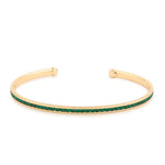 Maya J - Yellow Gold & Crystal Birthstone Cuff Bracelets - Juli's Wearable Art