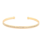 Maya J - Yellow Gold & Crystal Birthstone Cuff Bracelets - Juli's Wearable Art
