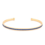 Maya J - Yellow Gold & Crystal Birthstone Cuff Bracelets - Juli's Wearable Art