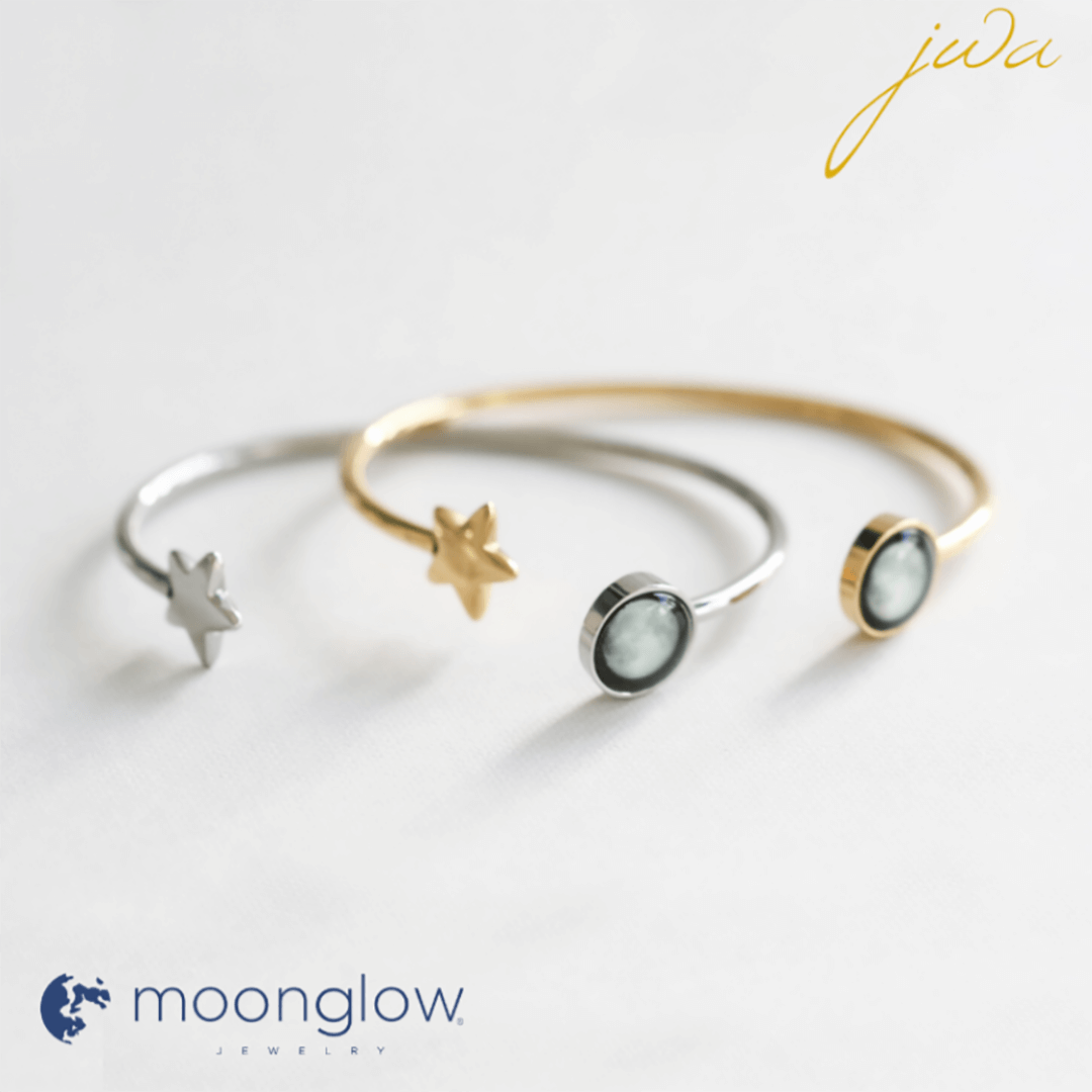 Moonglow Crepuscule Cuff Bracelet - Silver - Juli's Wearable Art
