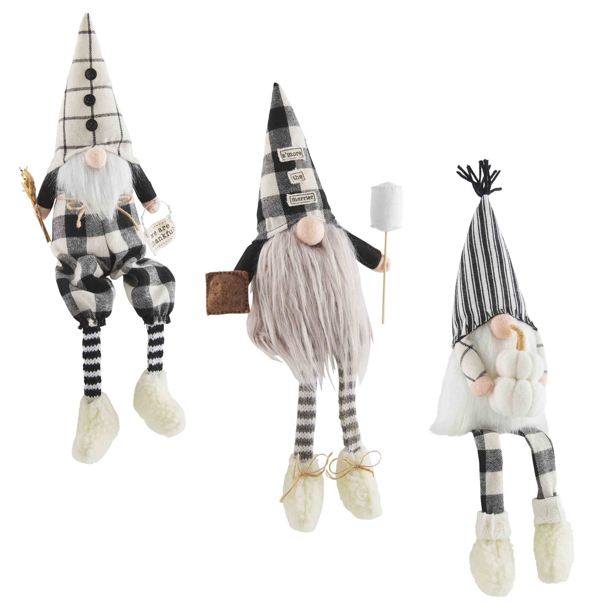 Mudpie Fall Dangle Leg Gnomes - Juli's Wearable Art