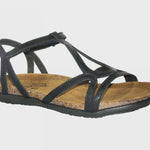 NAOT Dorith Sandal - Black Raven Leather - Juli's Wearable Art