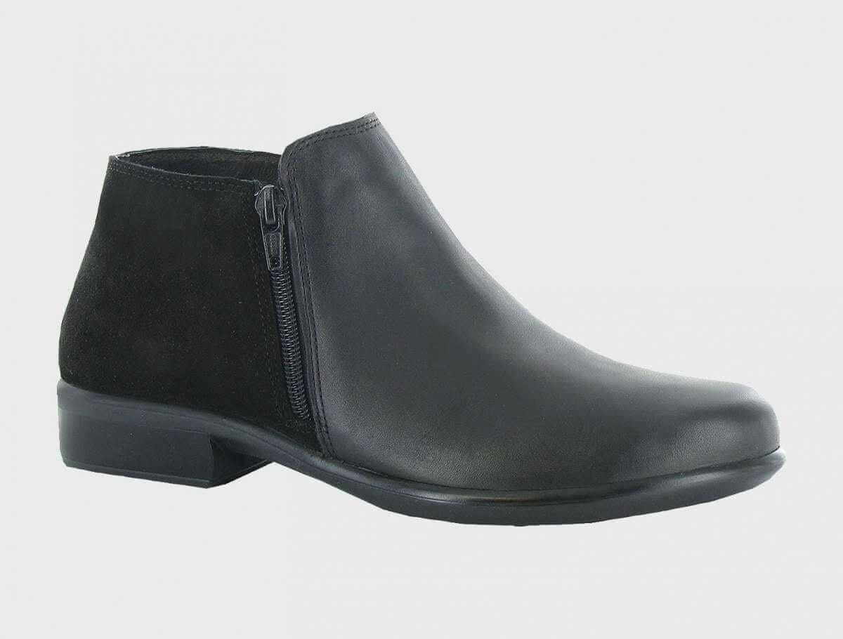 NAOT Helm Boot - Black Leather/Suede - Juli's Wearable Art