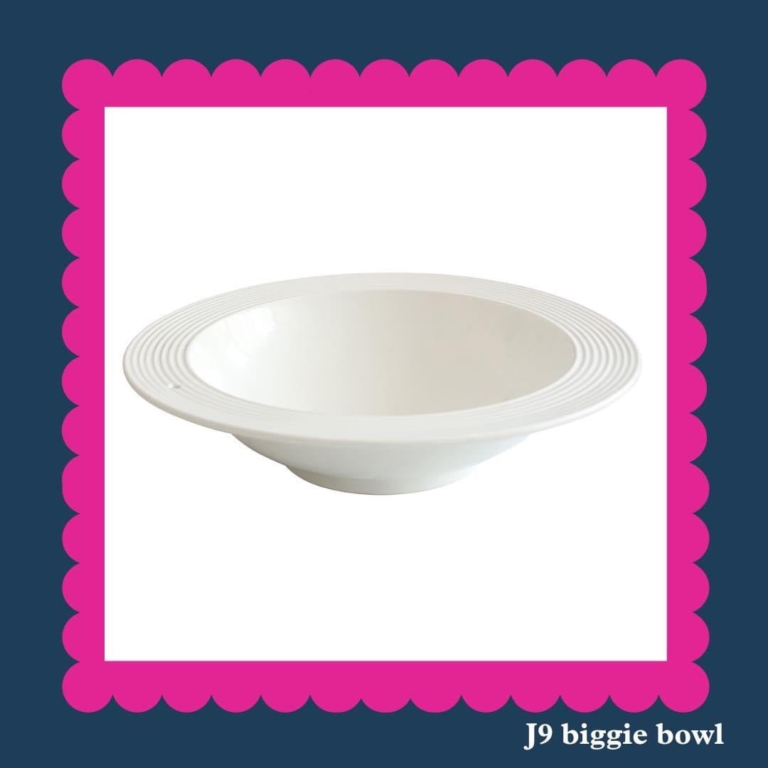 Nora Fleming Pinstripes Biggie (Salad) Bowl - Juli's Wearable Art