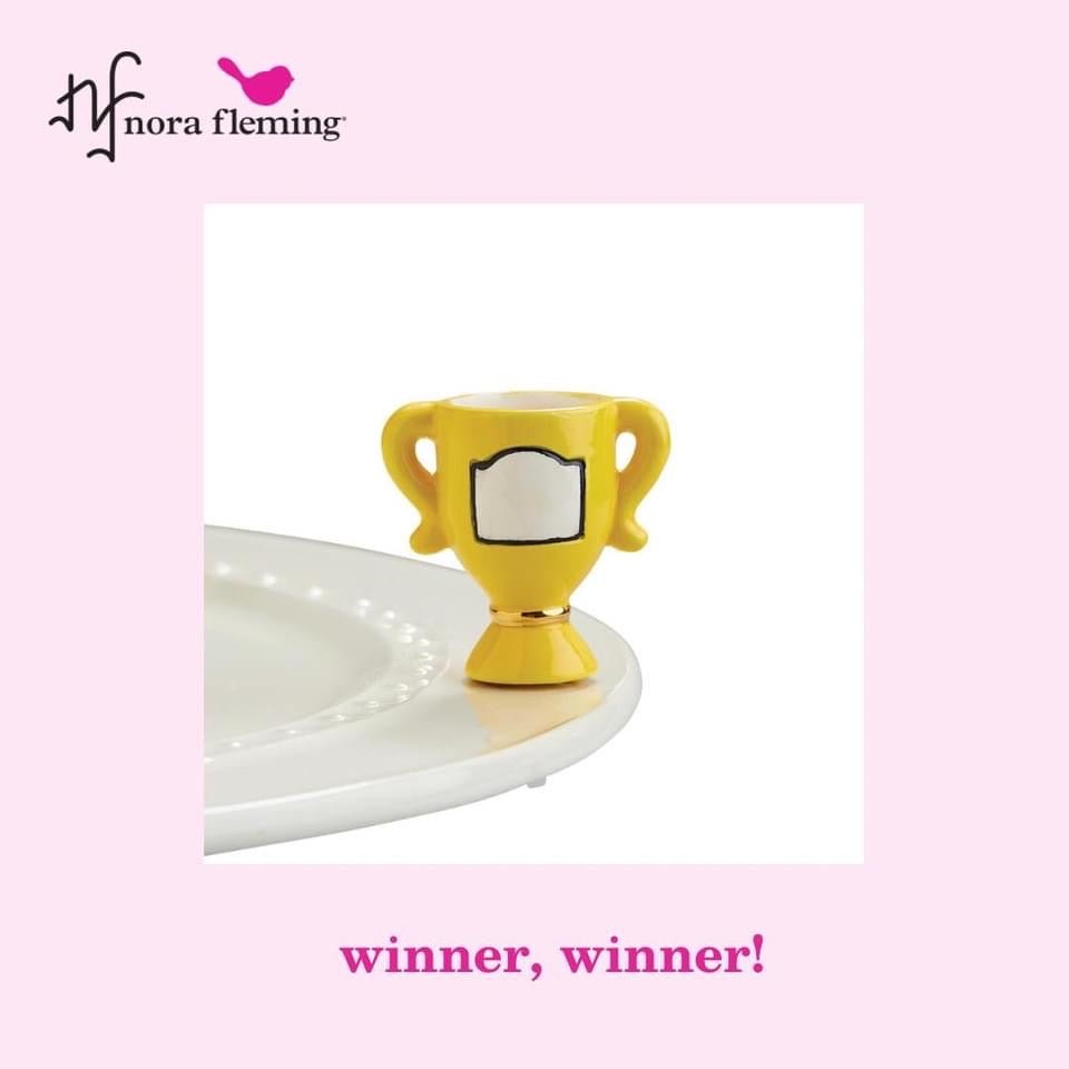 Nora Fleming "Winner, Winner" Trophy Mini - Juli's Wearable Art