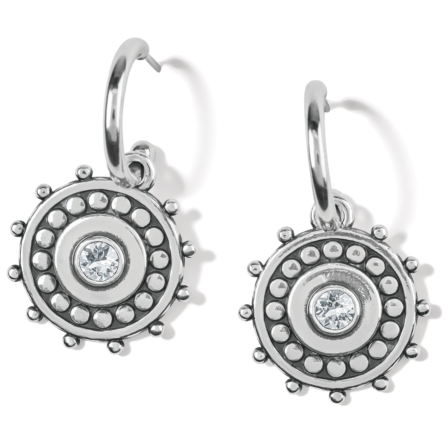 Brighton Pebble Dot Medali Reversible Hoop Earrings