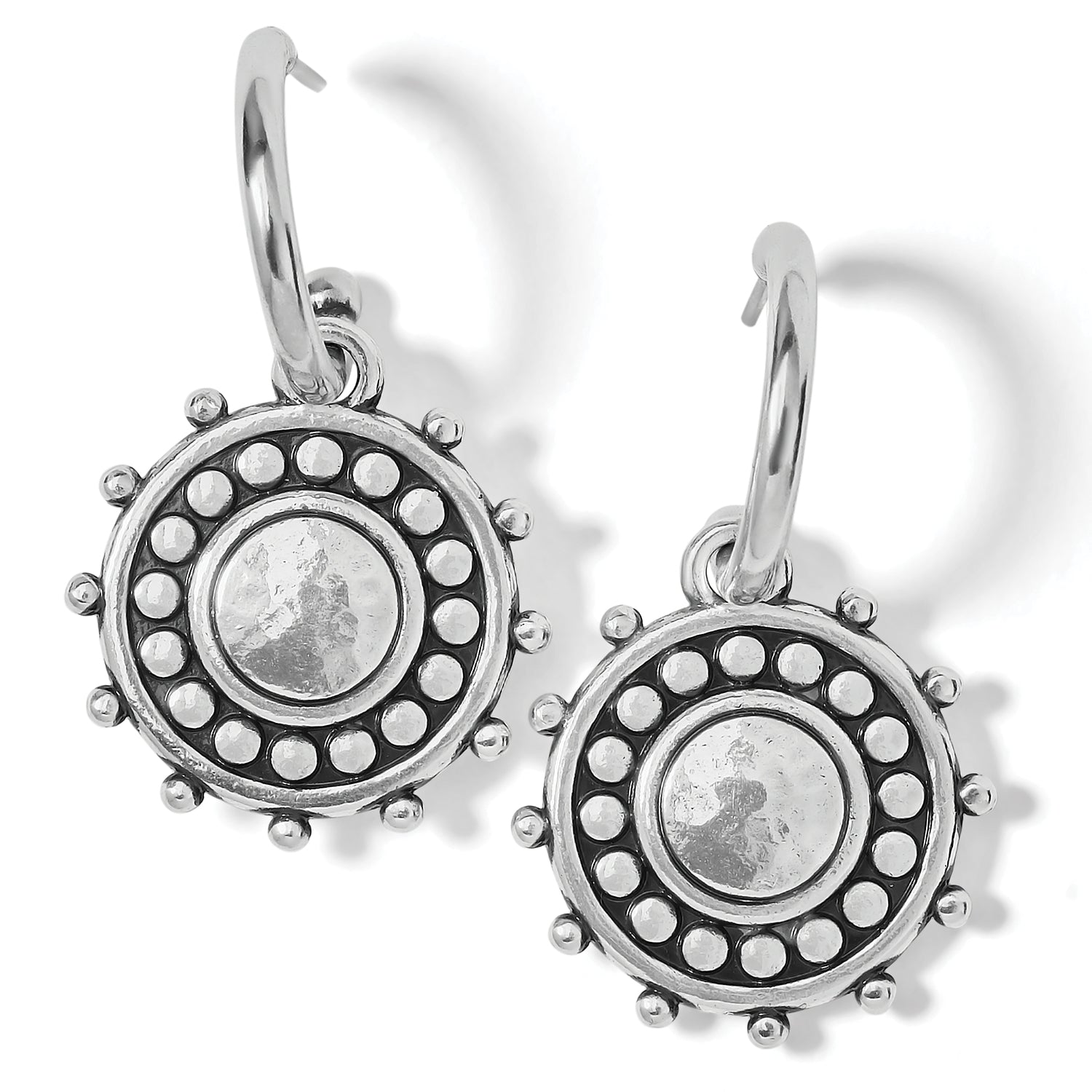 Brighton Pebble Dot Medali Reversible Hoop Earrings