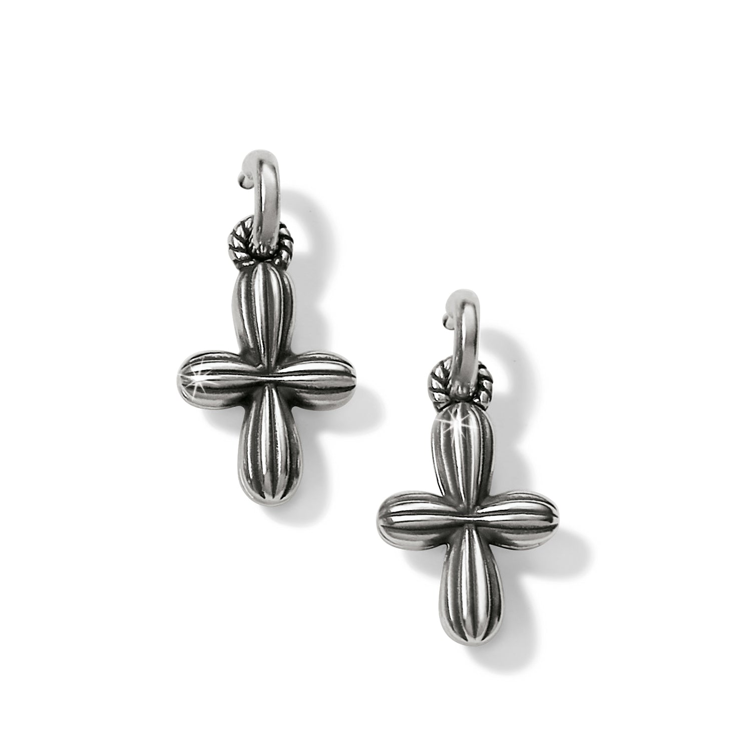 Brighton Amphora Cross Post Hoop Earrings