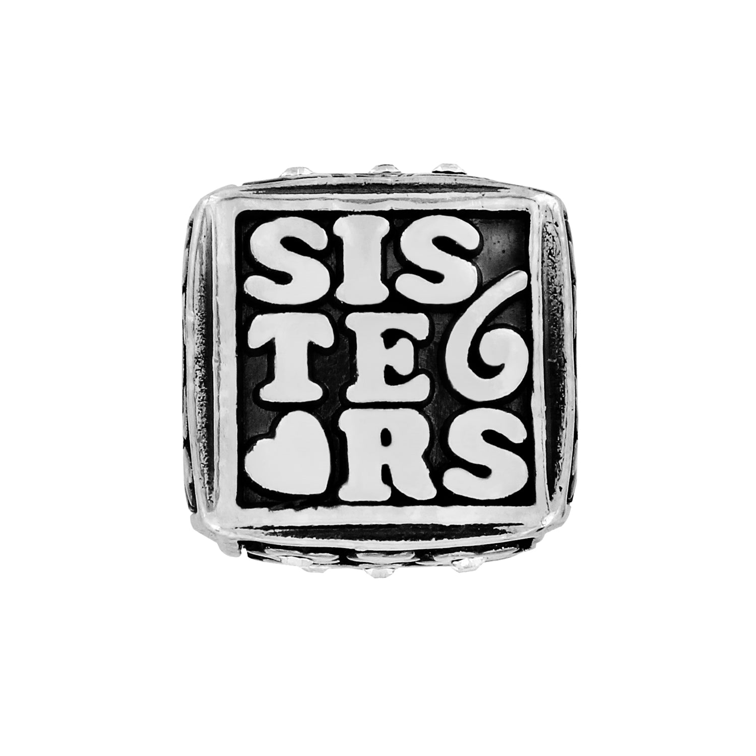 Sisters Forever Cube Bead