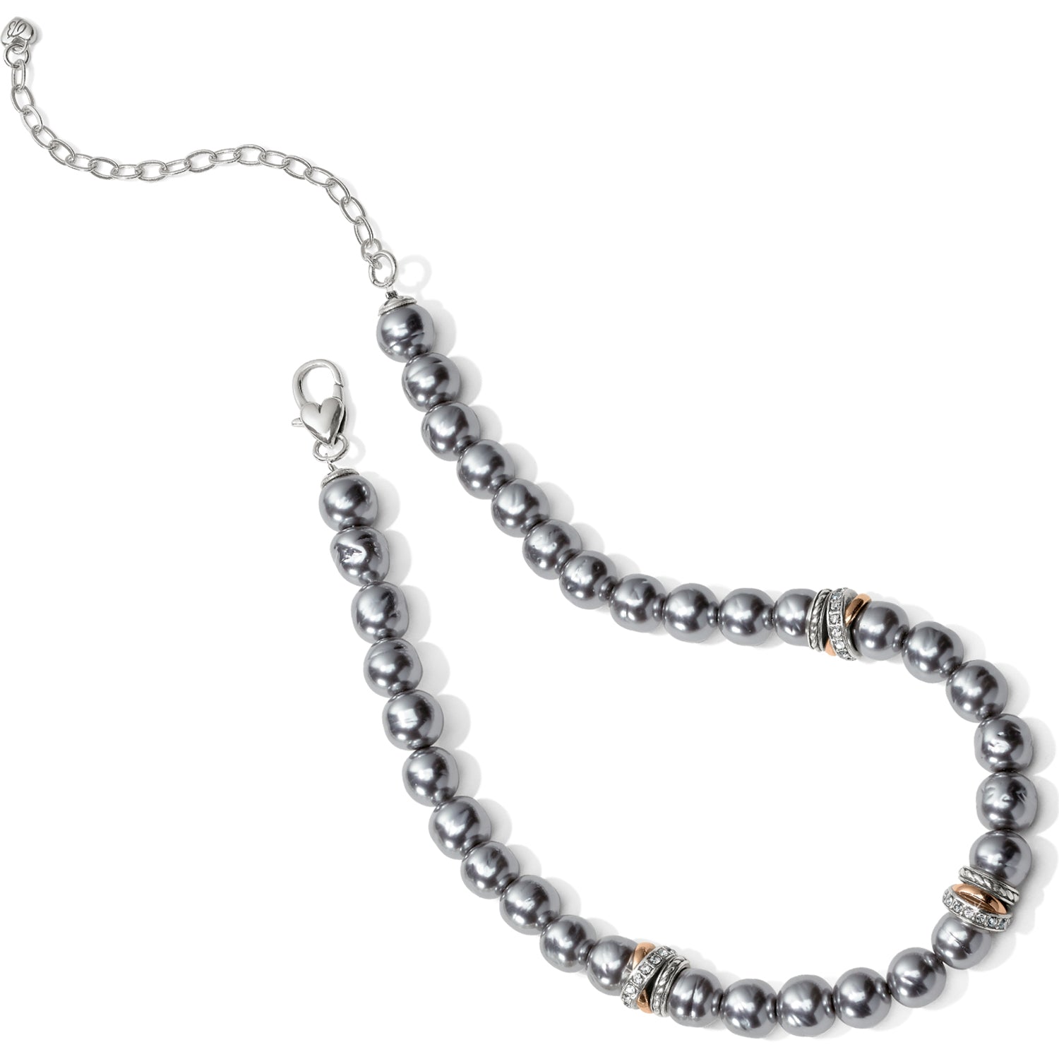 Neptune's Rings Gray Pearl Short Necklace