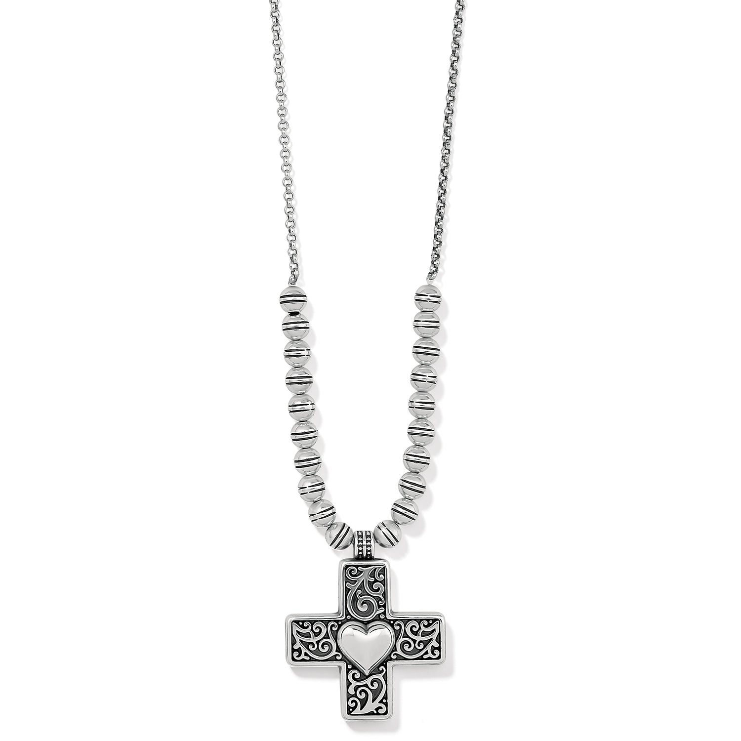 Brighton Carlotta Heart Cross Necklace