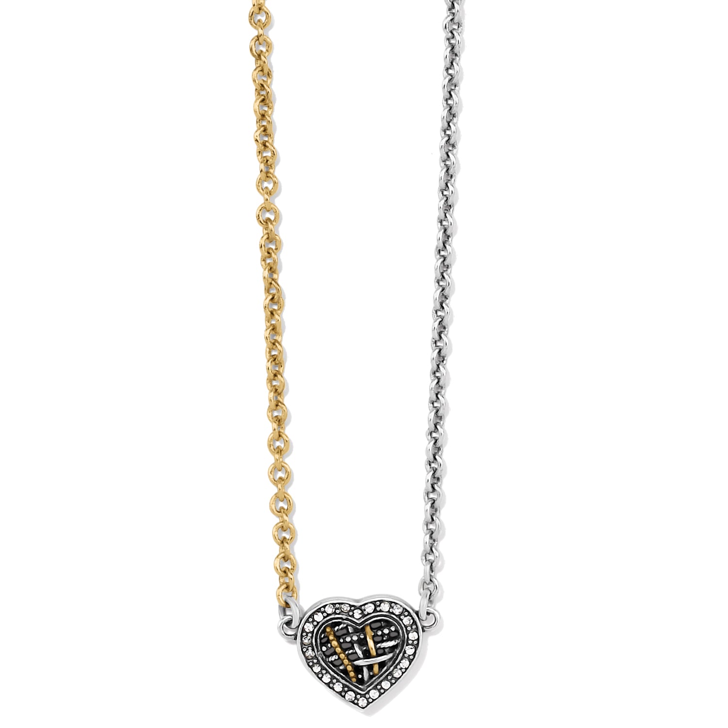Brighton Neptune's Rings Woven Petite Heart Necklace