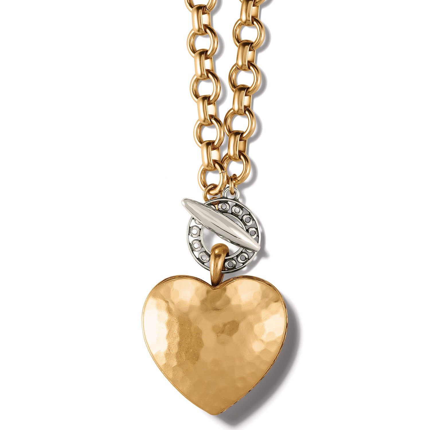 BrightonInner Circle Heart Two Tone Toggle Necklace