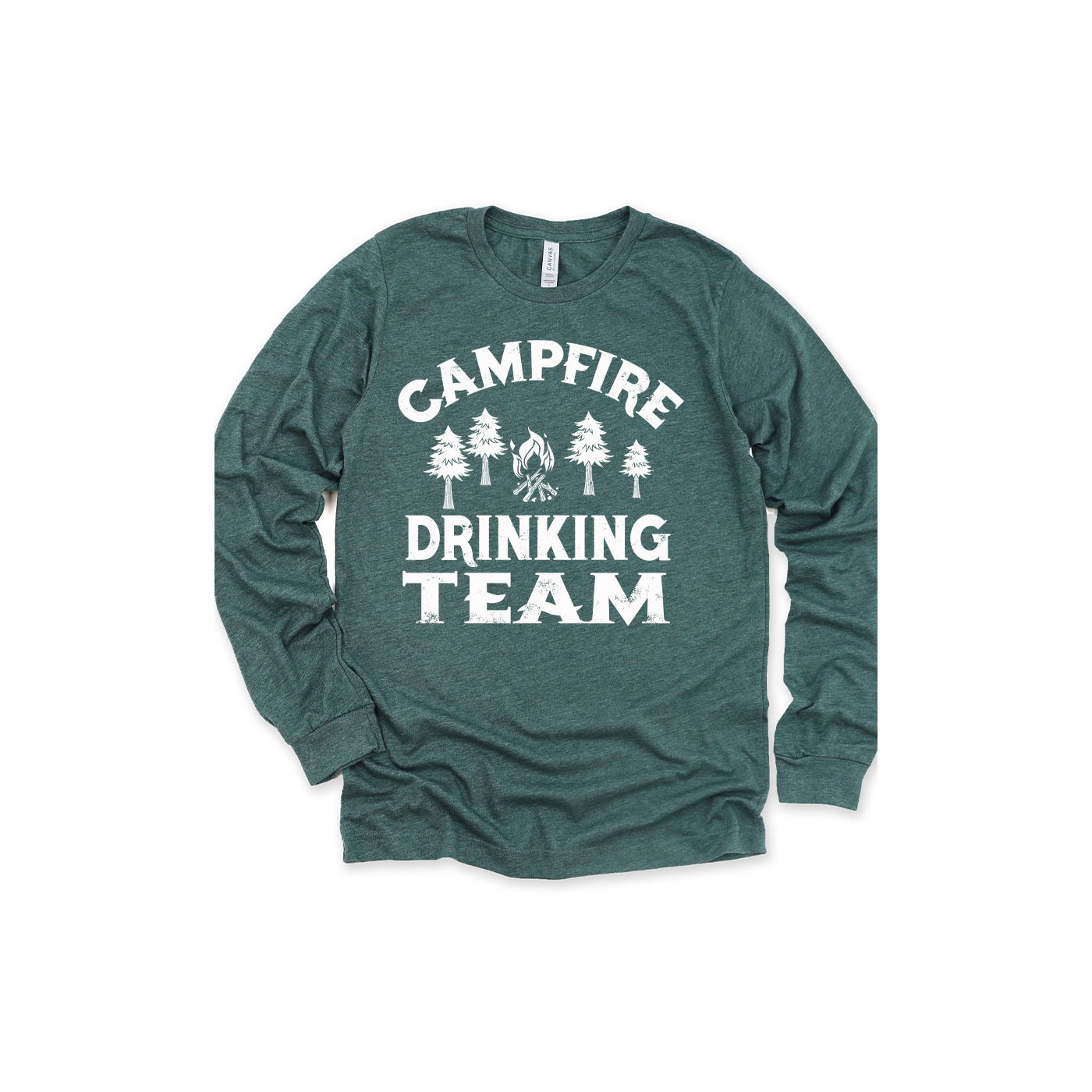 Campfire Drinking Team Graphic Long Sleeve Tee