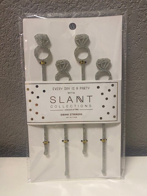 Slant Diamond Ring Drink Stirrers - Juli's Wearable Art