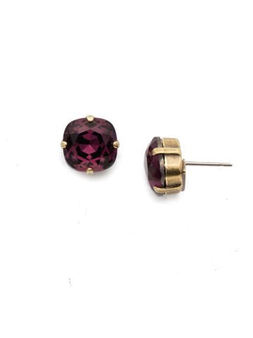 Sorrelli Halcyon Stud Birthstone Earrings - Antique Gold - Juli's Wearable Art