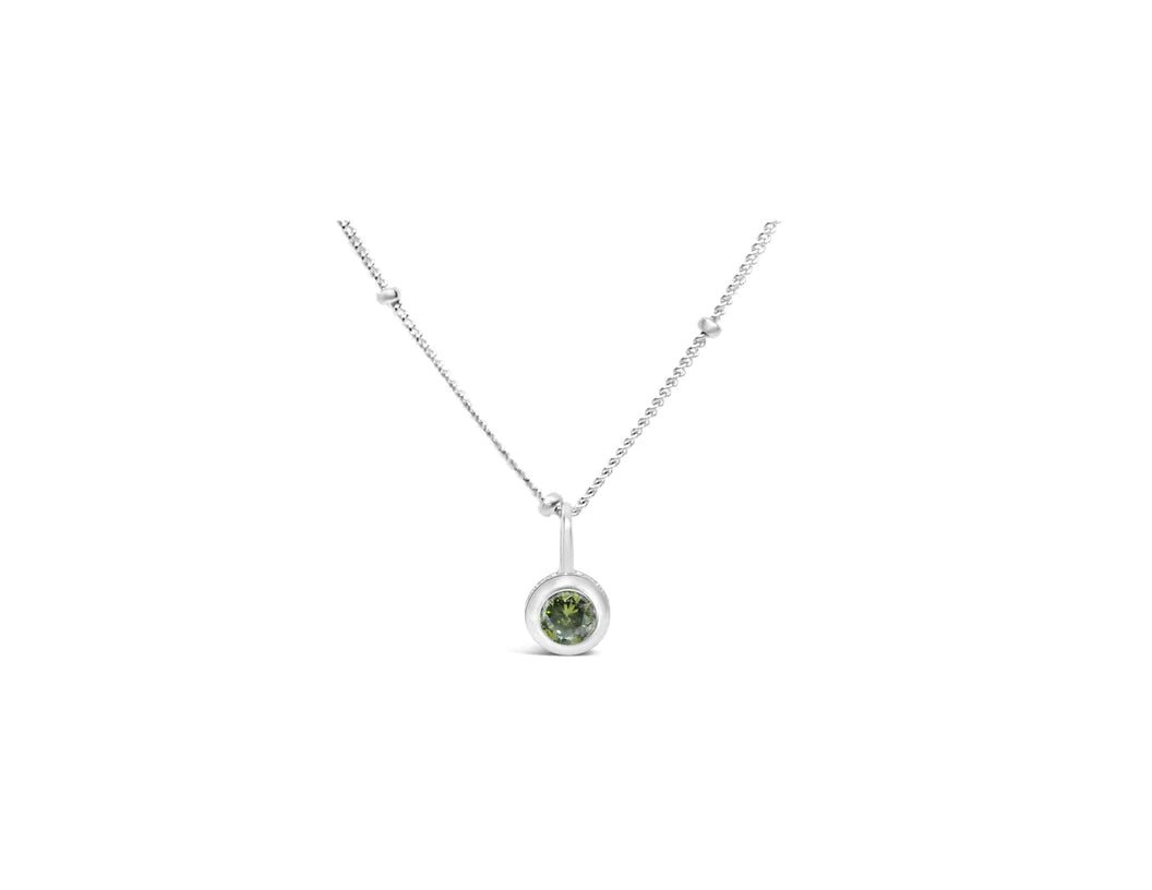 Stia Birthstone Necklaces in Silver - Juli's Wearable Art