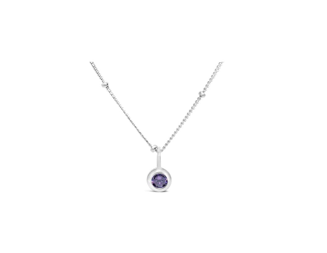 Stia Birthstone Necklaces in Silver