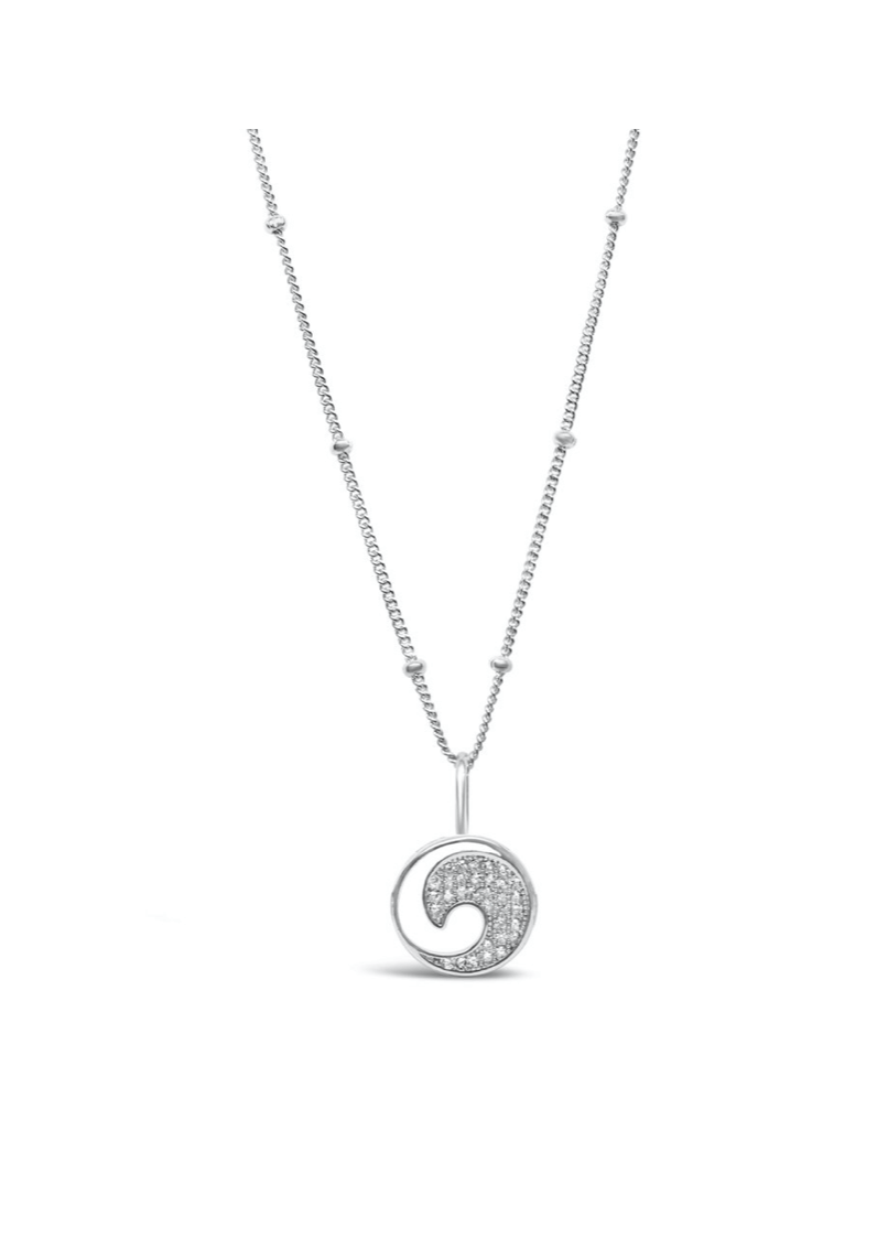 Stia by the Sea Pavé Wave Necklace - Juli's Wearable Art