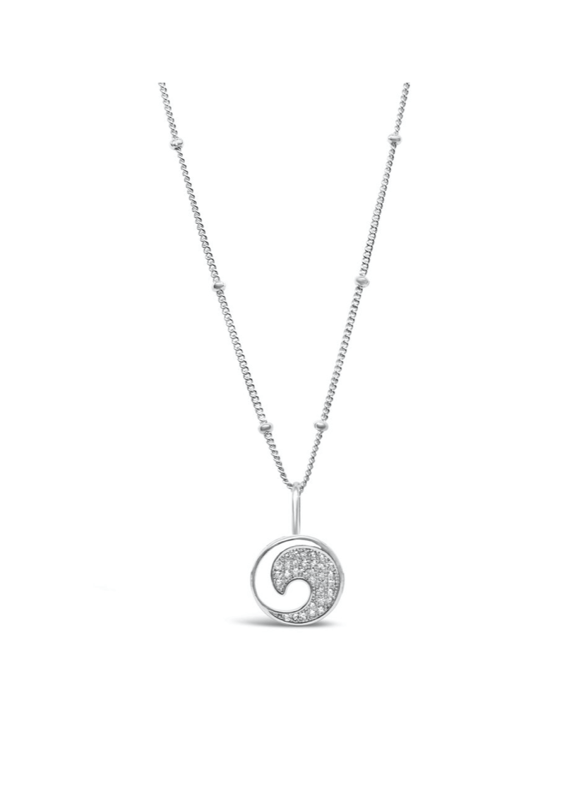 Stia by the Sea Pavé Wave Necklace
