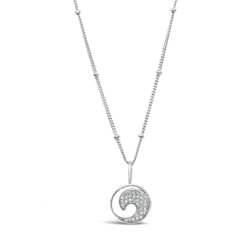 Stia by the Sea Pavé Wave Necklace - Juli's Wearable Art
