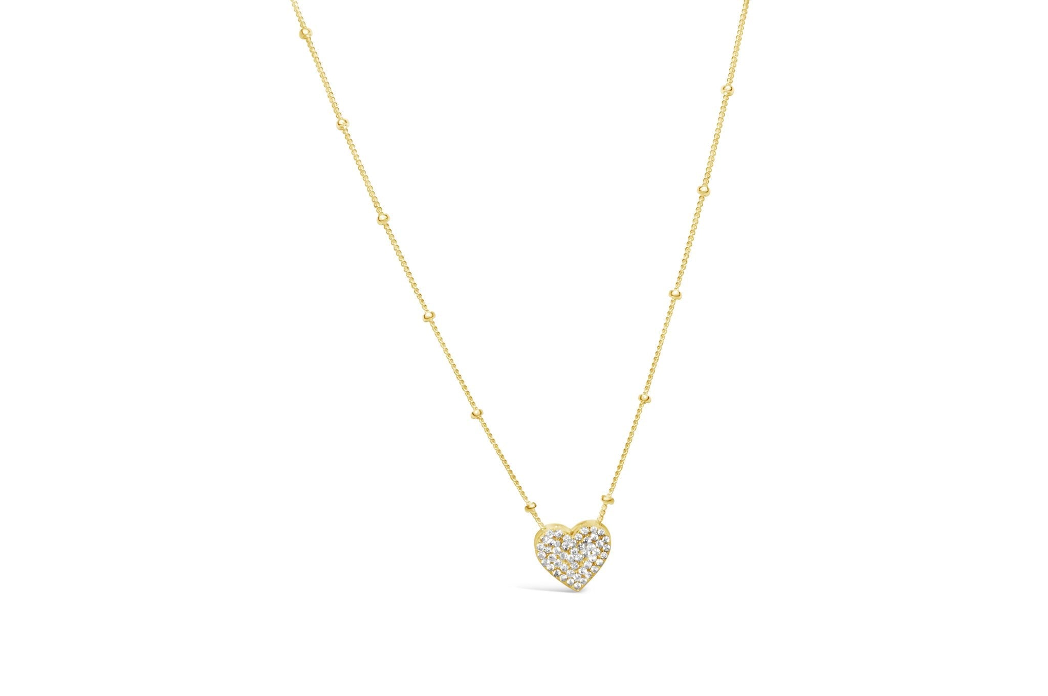 Stia Charm & Chain Necklace Pavé Heart - Juli's Wearable Art