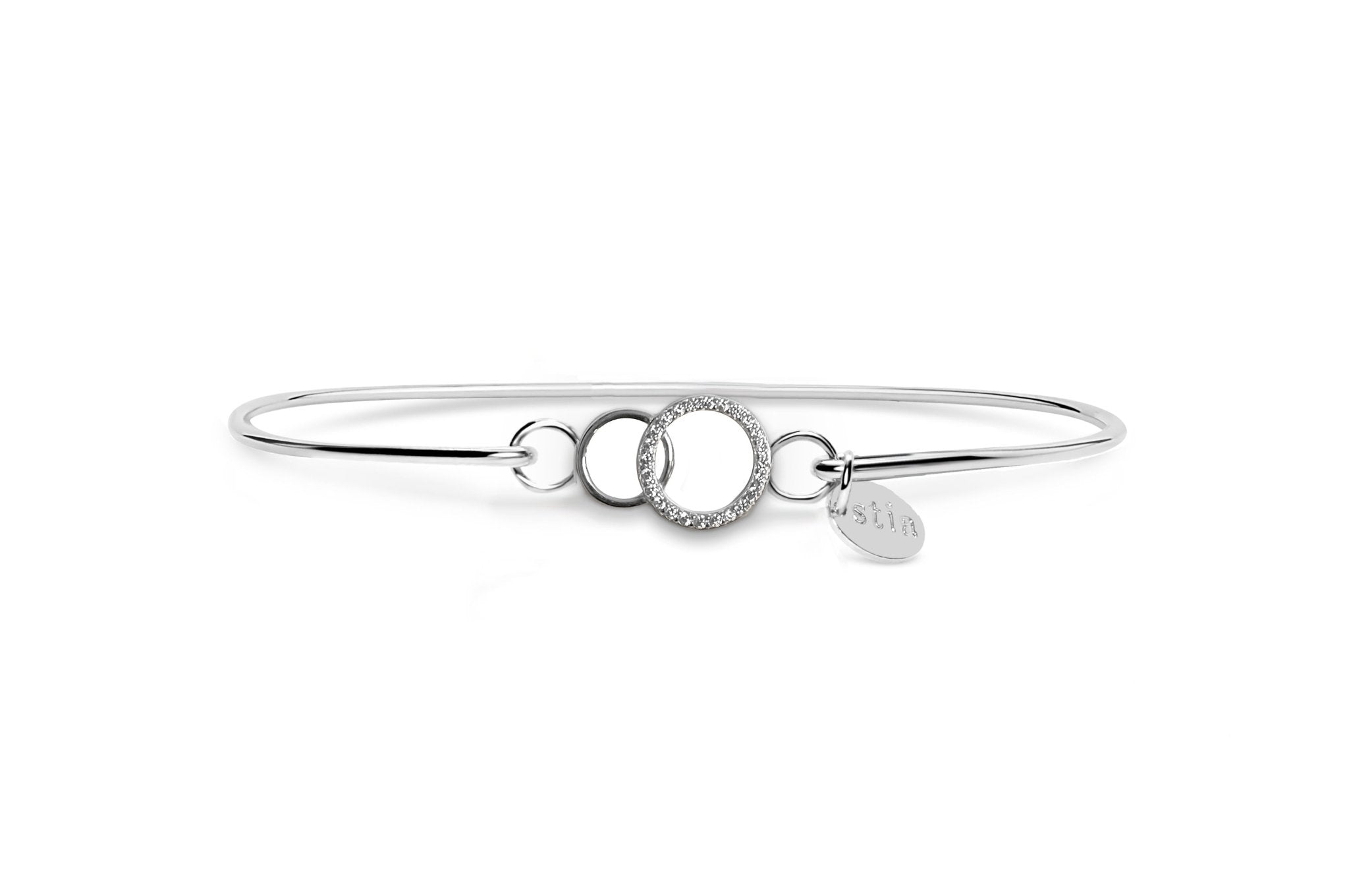 Stia Dainty Double Circle Pave Bracelet - Juli's Wearable Art