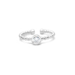 Stia It Fits! CZ Bezel Droplet Wire Ring - Juli's Wearable Art