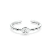 Stia Love Letters Droplet Initial Rings - Silver - Juli's Wearable Art