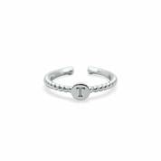 Stia Love Letters Droplet Initial Rings - Silver - Juli's Wearable Art