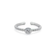 Stia Love Letters Droplet Initial Rings - Silver - Juli's Wearable Art