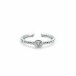 Stia Love Letters Droplet Initial Rings - Silver - Juli's Wearable Art