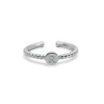 Stia Love Letters Droplet Initial Rings - Silver - Juli's Wearable Art
