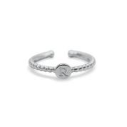 Stia Love Letters Droplet Initial Rings - Silver - Juli's Wearable Art