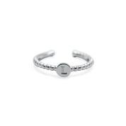 Stia Love Letters Droplet Initial Rings - Silver - Juli's Wearable Art