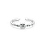 Stia Love Letters Droplet Initial Rings - Silver - Juli's Wearable Art