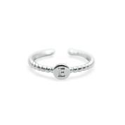 Stia Love Letters Droplet Initial Rings - Silver - Juli's Wearable Art