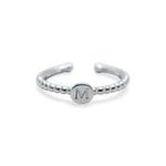 Stia Love Letters Droplet Initial Rings - Silver - Juli's Wearable Art