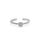 Stia Love Letters Droplet Initial Rings - Silver - Juli's Wearable Art
