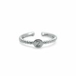 Stia Love Letters Droplet Initial Rings - Silver - Juli's Wearable Art